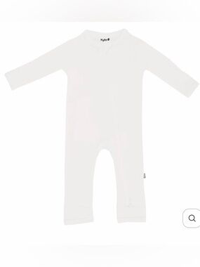 KYTE Baby Bamboo Zip Romper | Cloud | Size 18-24